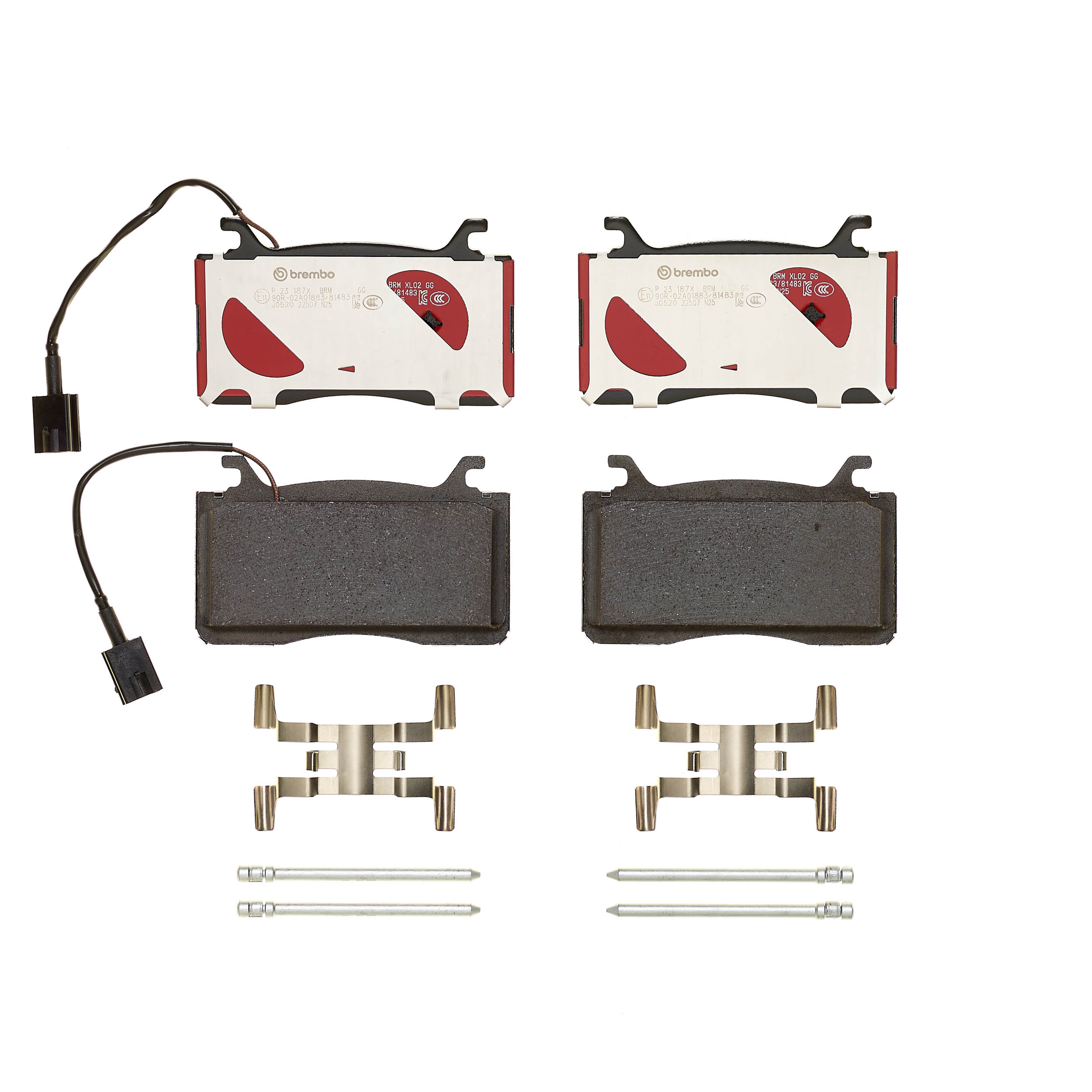 Jogo de 4 pastilhas de travão BREMBO ref. P 23 187X