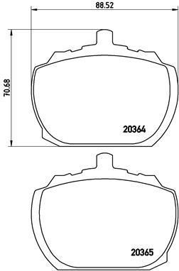 Jogo de 4 pastilhas de travão BREMBO ref. P 24 004