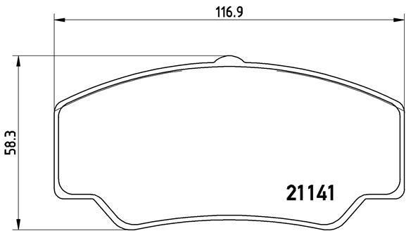 Jogo de 4 pastilhas de travão BREMBO ref. P 24 023