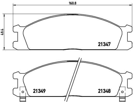 Jogo de 4 pastilhas de travão BREMBO ref. P 24 026