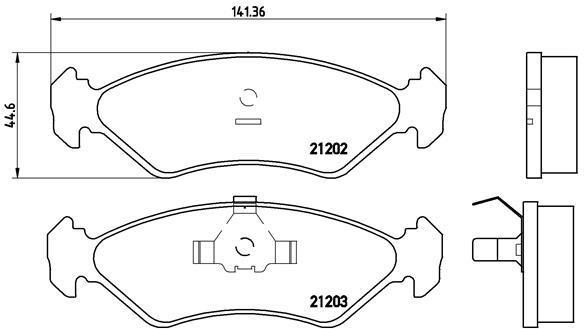 Jeu de 4 plaquettes de frein BREMBO ref. P 24 028