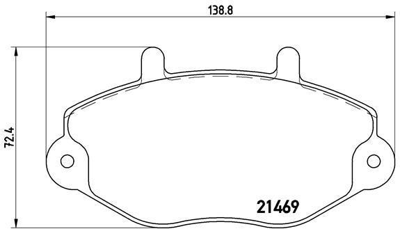 Jogo de 4 pastilhas de travão BREMBO P 24 033