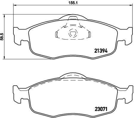 Jeu de 4 plaquettes de frein BREMBO ref. P 24 037