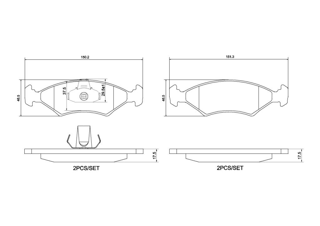 Jogo de 4 pastilhas de travão BREMBO ref. P 24 043