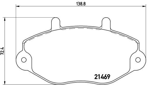 Jogo de 4 pastilhas de travão BREMBO ref. P 24 050
