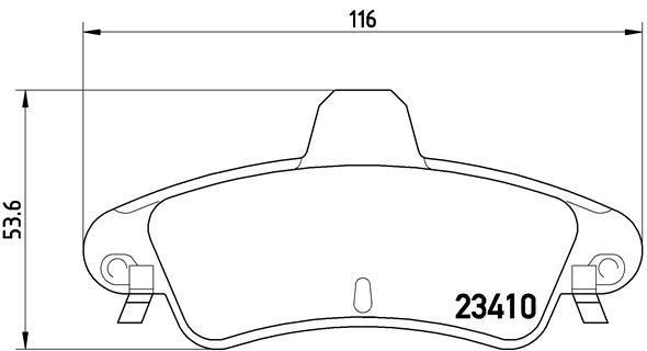 Jeu de 4 plaquettes de frein BREMBO ref. P 24 070