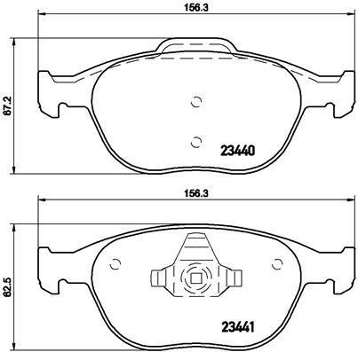 Jogo de 4 pastilhas de travão BREMBO ref. P 24 071