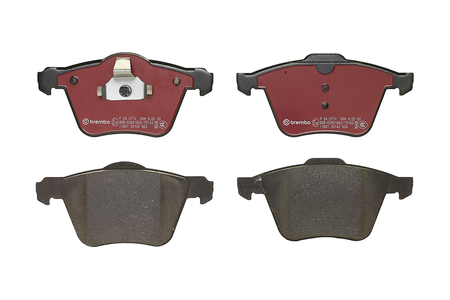 Jogo de 4 pastilhas de travão BREMBO ref. P 24 077X