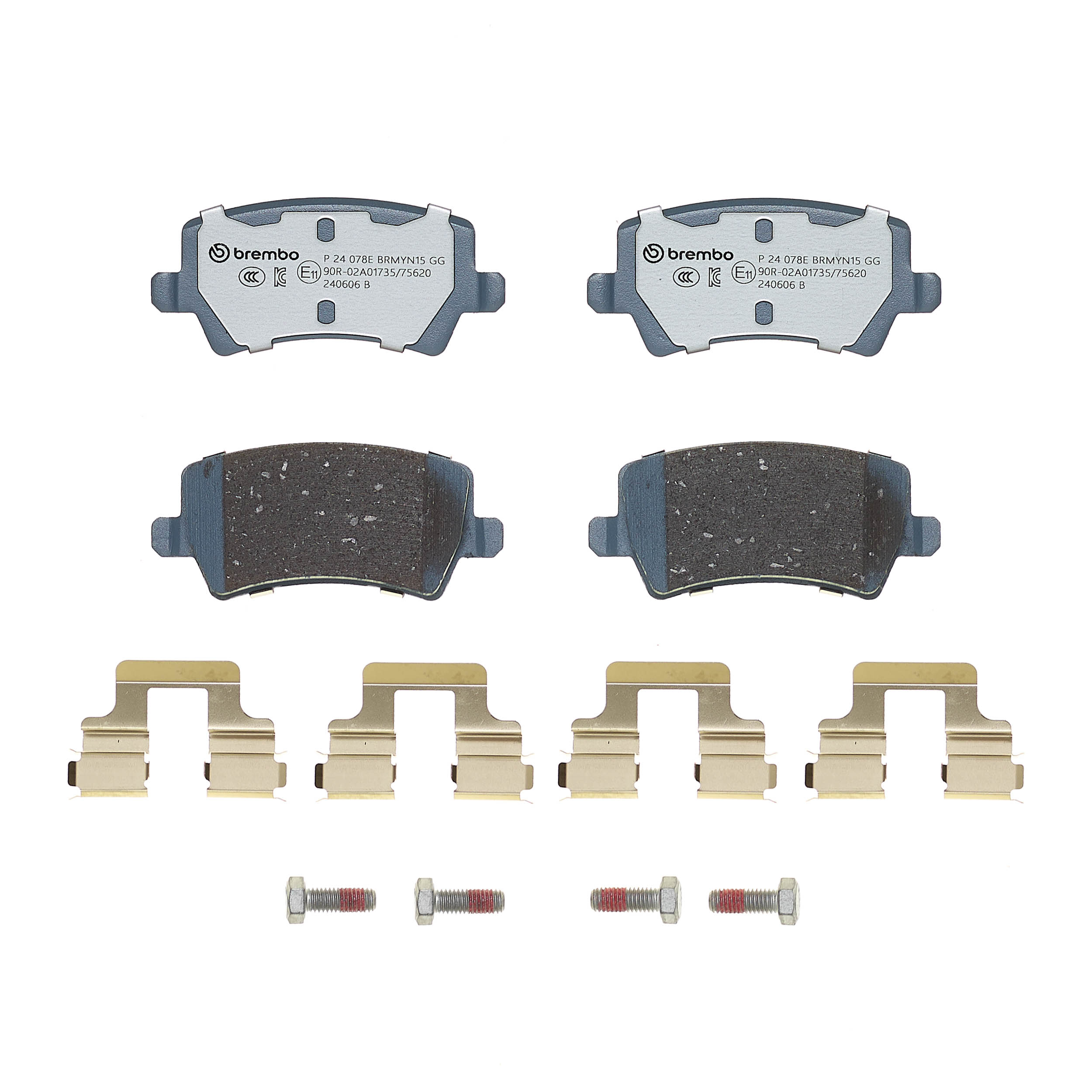 Jeu de 4 plaquettes de frein BREMBO ref. P 24 078E