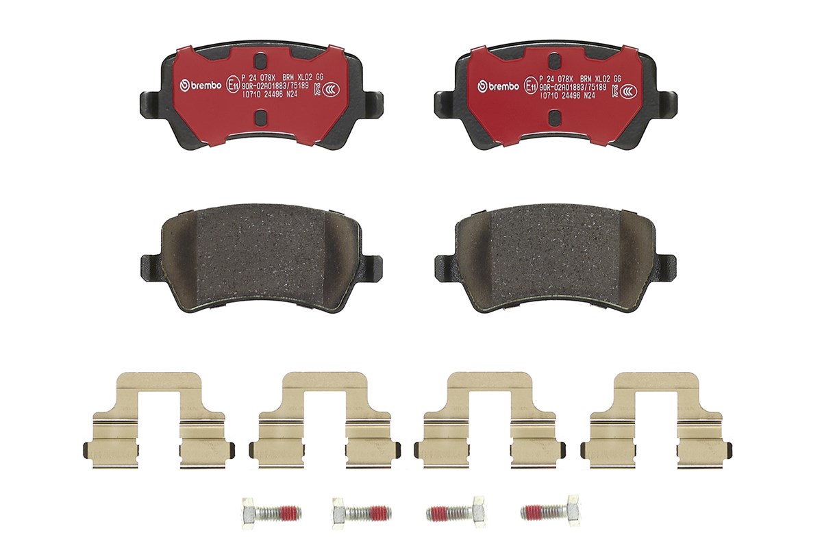 Jogo de 4 pastilhas de travão BREMBO ref. P 24 078X