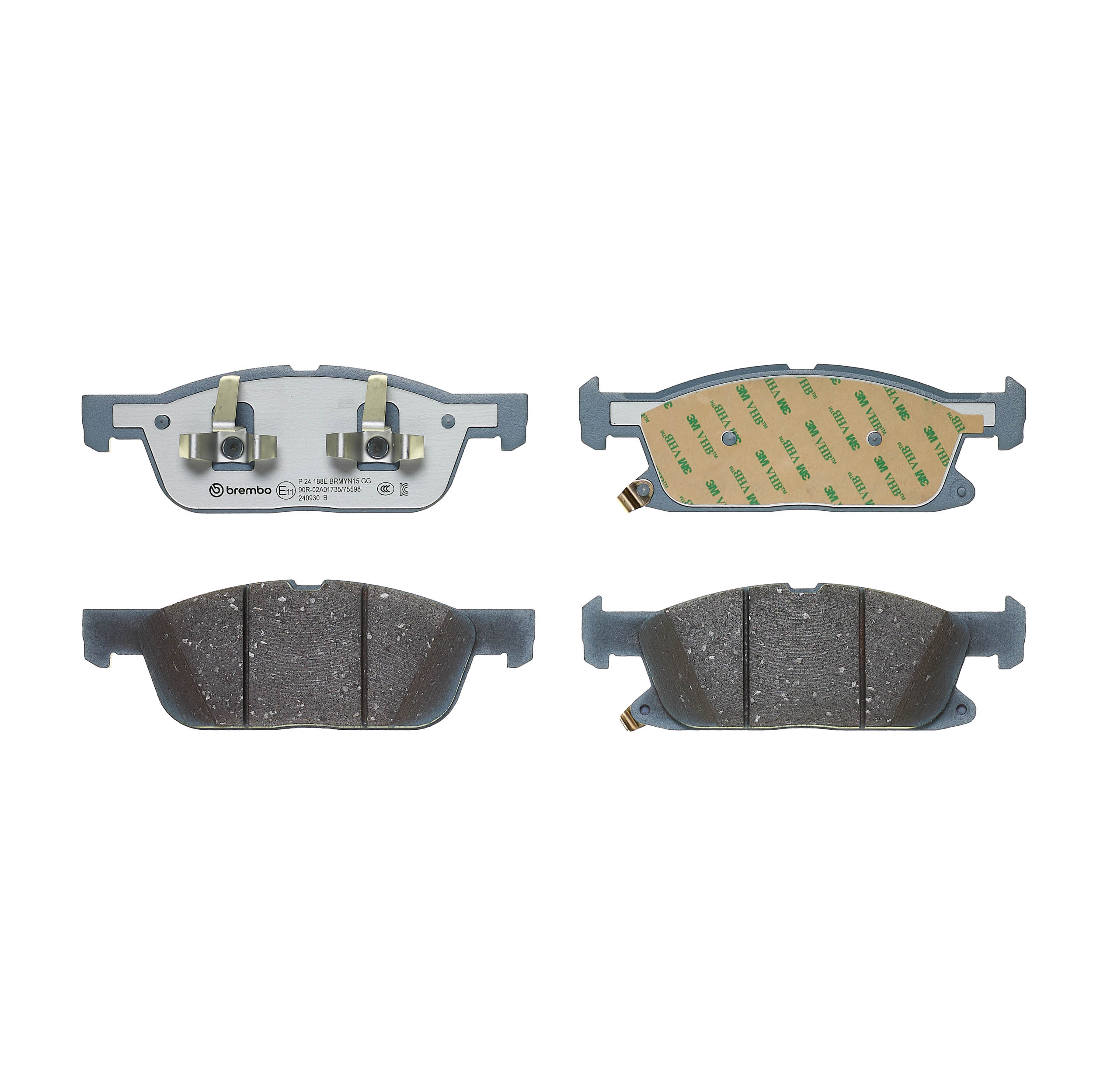 Jogo de 4 pastilhas de travão BREMBO ref. P 24 188E