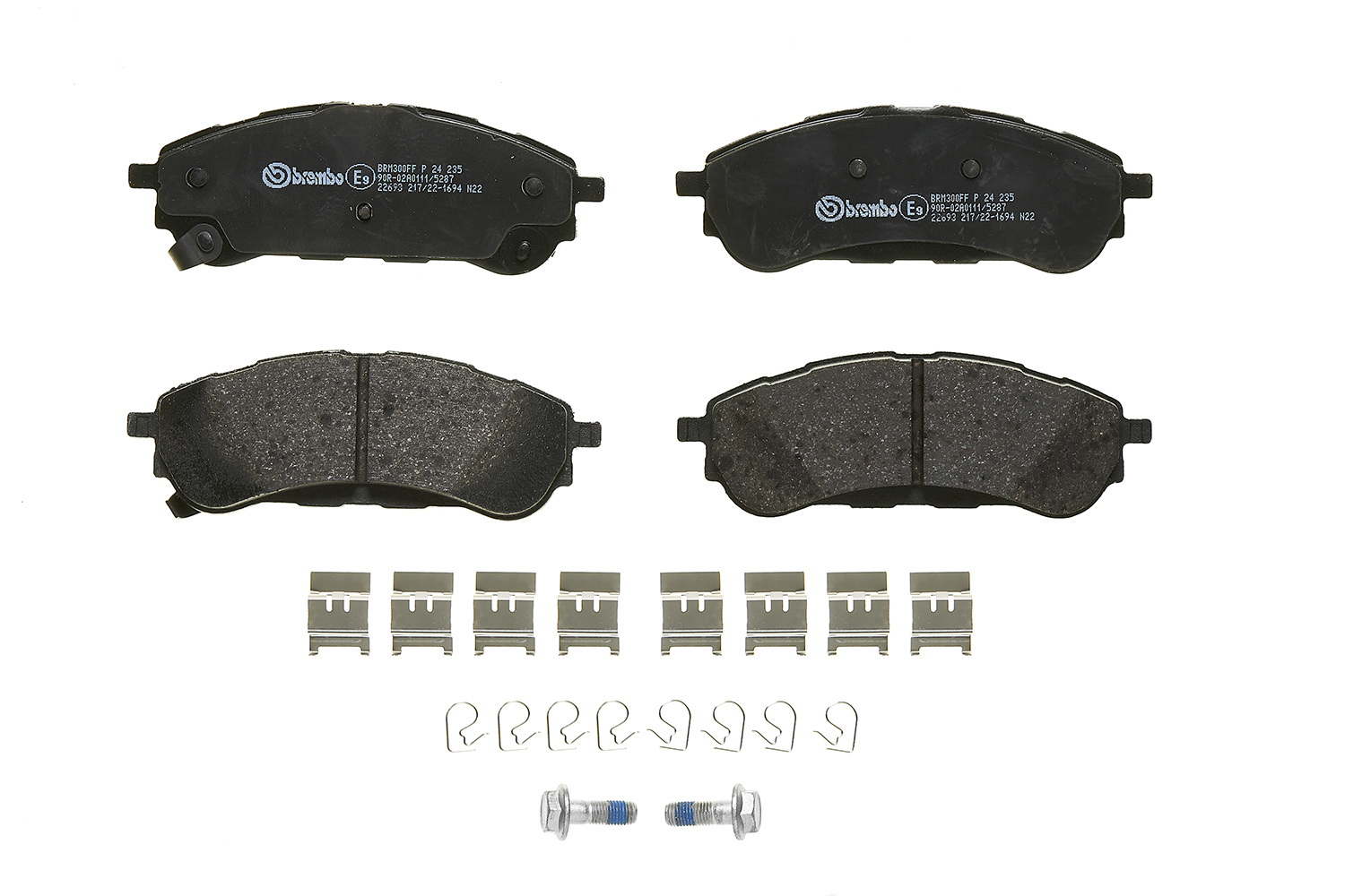 Jogo de 4 pastilhas de travão BREMBO ref. P 24 235