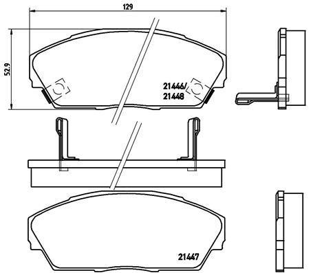 Jogo de 4 pastilhas de travão BREMBO ref. P 28 013