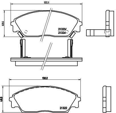 Jogo de 4 pastilhas de travão BREMBO ref. P 28 016