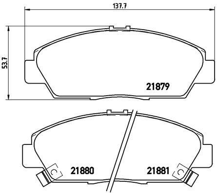 Jogo de 4 pastilhas de travão BREMBO ref. P 28 021