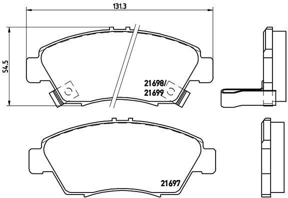 Jogo de 4 pastilhas de travão BREMBO ref. P 28 024