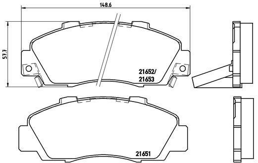 Jogo de 4 pastilhas de travão BREMBO ref. P 28 026