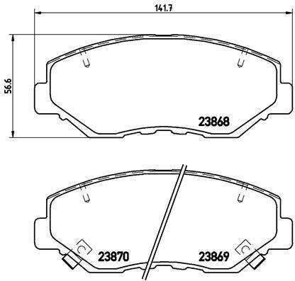 Jogo de 4 pastilhas de travão BREMBO ref. P 28 035