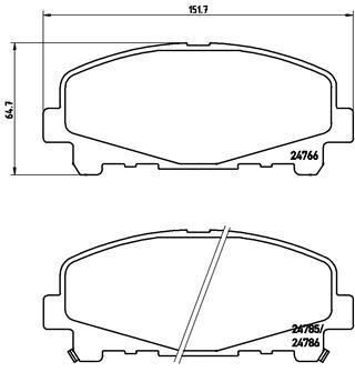 Jogo de 4 pastilhas de travão BREMBO ref. P 28 043