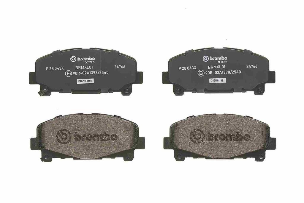 Jogo de 4 pastilhas de travão BREMBO ref. P 28 043X