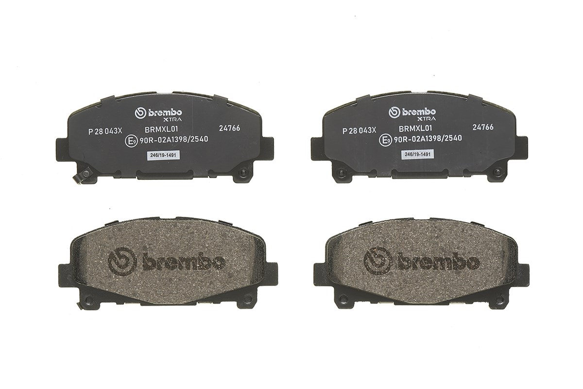 Jogo de 4 pastilhas de travão BREMBO ref. P 28 043X