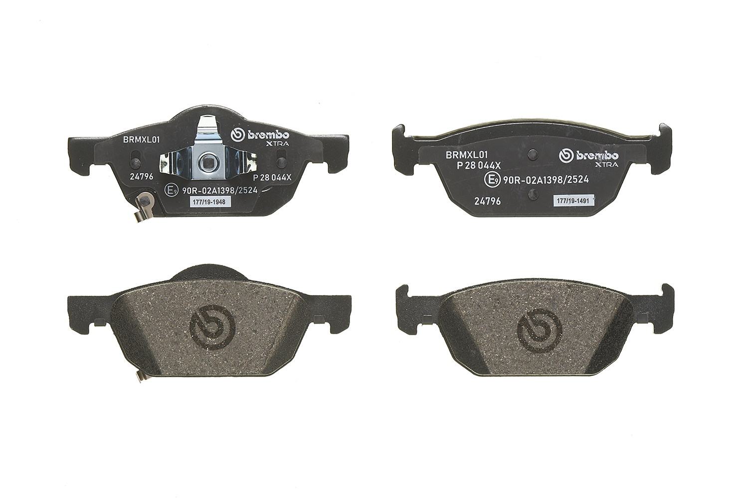 Jeu de 4 plaquettes de frein BREMBO ref. P 28 044X