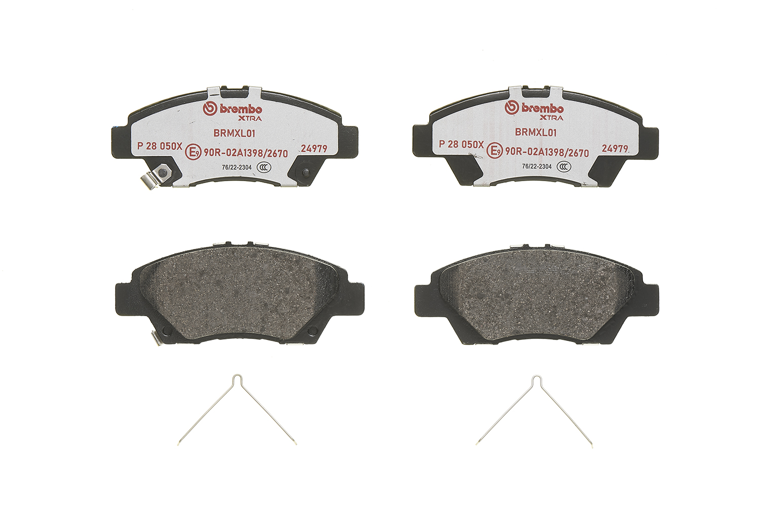 Jogo de 4 pastilhas de travão BREMBO ref. P 28 050X