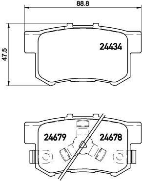 Jogo de 4 pastilhas de travão BREMBO ref. P 28 061