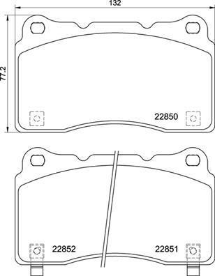 Jogo de 4 pastilhas de travão BREMBO ref. P 28 099