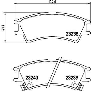 Jogo de 4 pastilhas de travão BREMBO ref. P 30 011