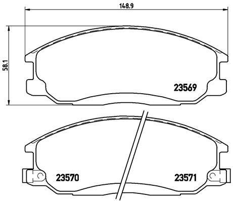 Jeu de 4 plaquettes de frein BREMBO ref. P 30 013