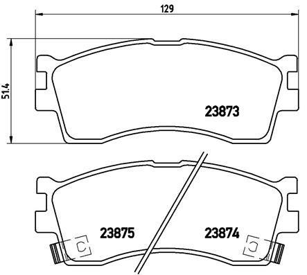 Jeu de 4 plaquettes de frein BREMBO ref. P 30 016