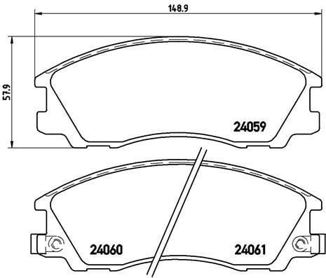 Jogo de 4 pastilhas de travão BREMBO ref. P 30 017