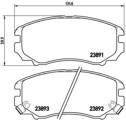 Jogo de 4 pastilhas de travão BREMBO ref. P 30 018