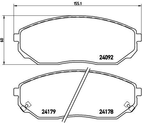 Jeu de 4 plaquettes de frein BREMBO ref. P 30 019