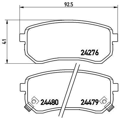 Jogo de 4 pastilhas de travão BREMBO ref. P 30 033
