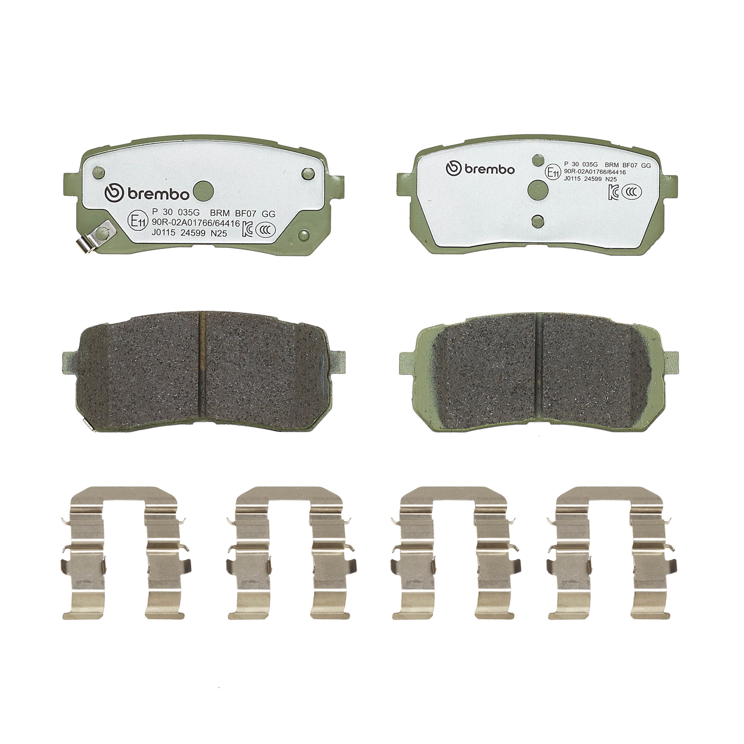 Jogo de 4 pastilhas de travão BREMBO ref. P 30 035G