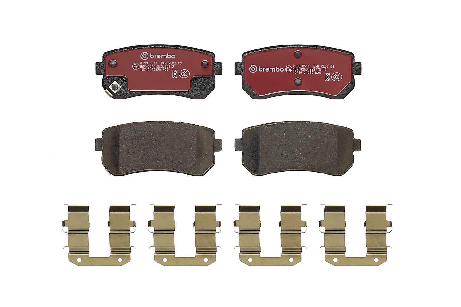 Jeu de 4 plaquettes de frein BREMBO ref. P 30 051X