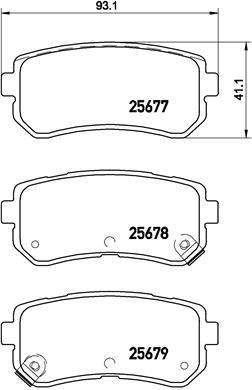Jogo de 4 pastilhas de travão BREMBO ref. P 30 068
