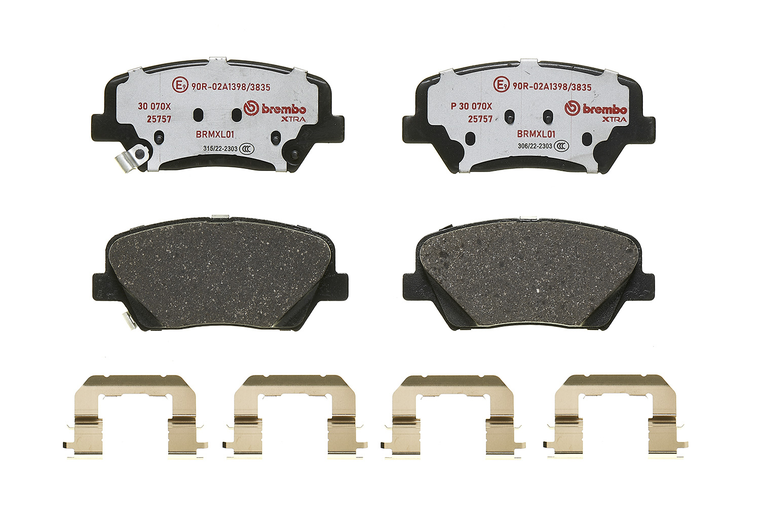 Jogo de 4 pastilhas de travão BREMBO ref. P 30 070X