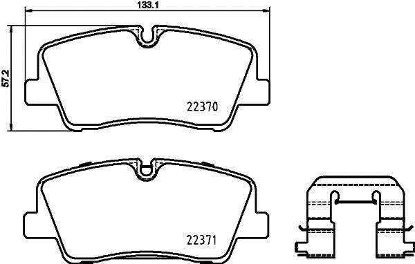 Jeu de 4 plaquettes de frein BREMBO ref. P 30 085