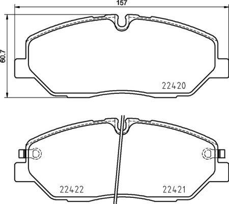 Jeu de 4 plaquettes de frein BREMBO ref. P 30 090