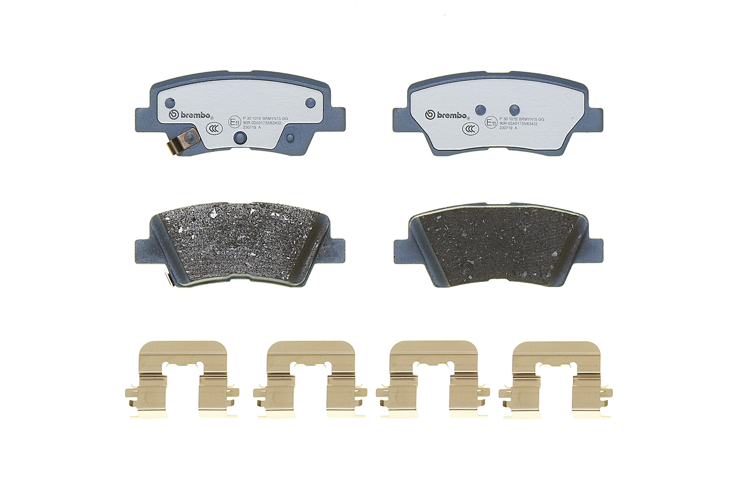 Jogo de 4 pastilhas de travão BREMBO ref. P 30 101E