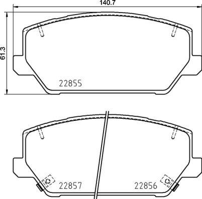 Jogo de 4 pastilhas de travão BREMBO ref. P 30 102