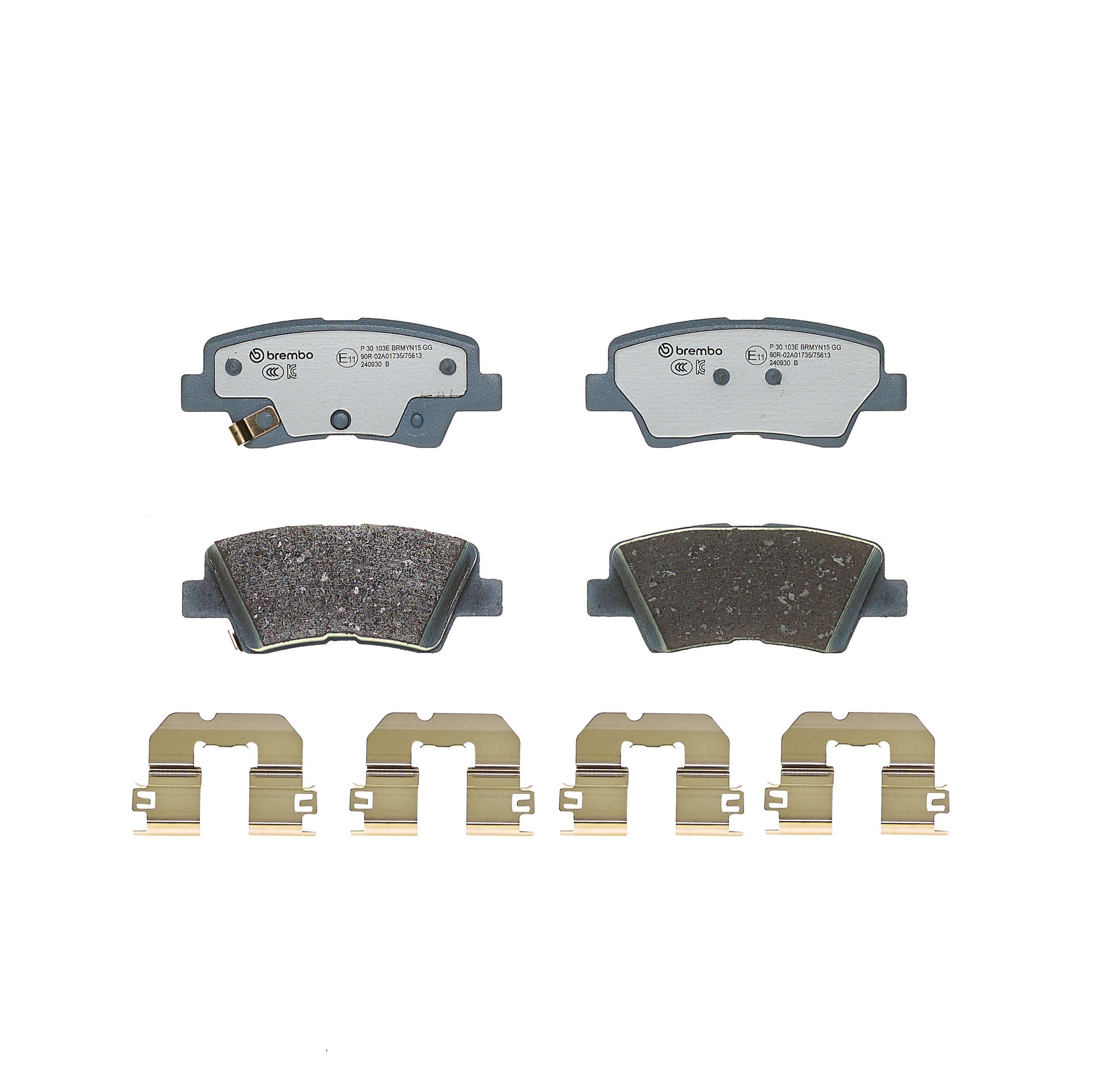 Jeu de 4 plaquettes de frein BREMBO ref. P 30 103E