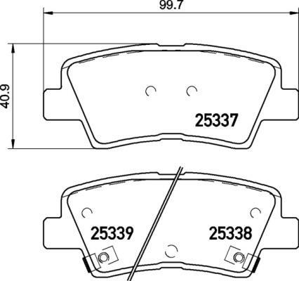 Jogo de 4 pastilhas de travão BREMBO ref. P 30 106