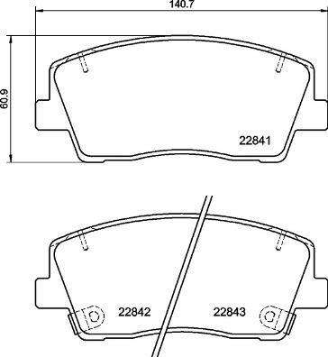 Jogo de 4 pastilhas de travão BREMBO ref. P 30 108