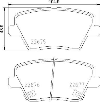Jogo de 4 pastilhas de travão BREMBO ref. P 30 109