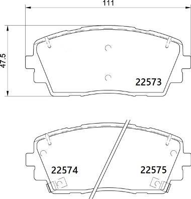 Jogo de 4 pastilhas de travão BREMBO ref. P 30 115