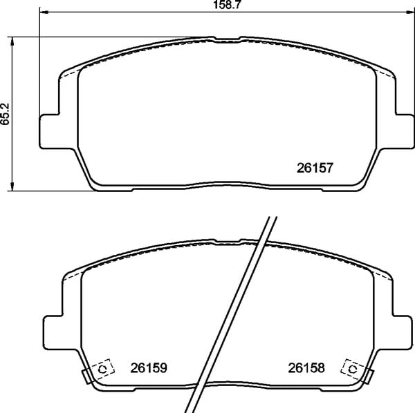 Jogo de 4 pastilhas de travão BREMBO ref. P 30 116